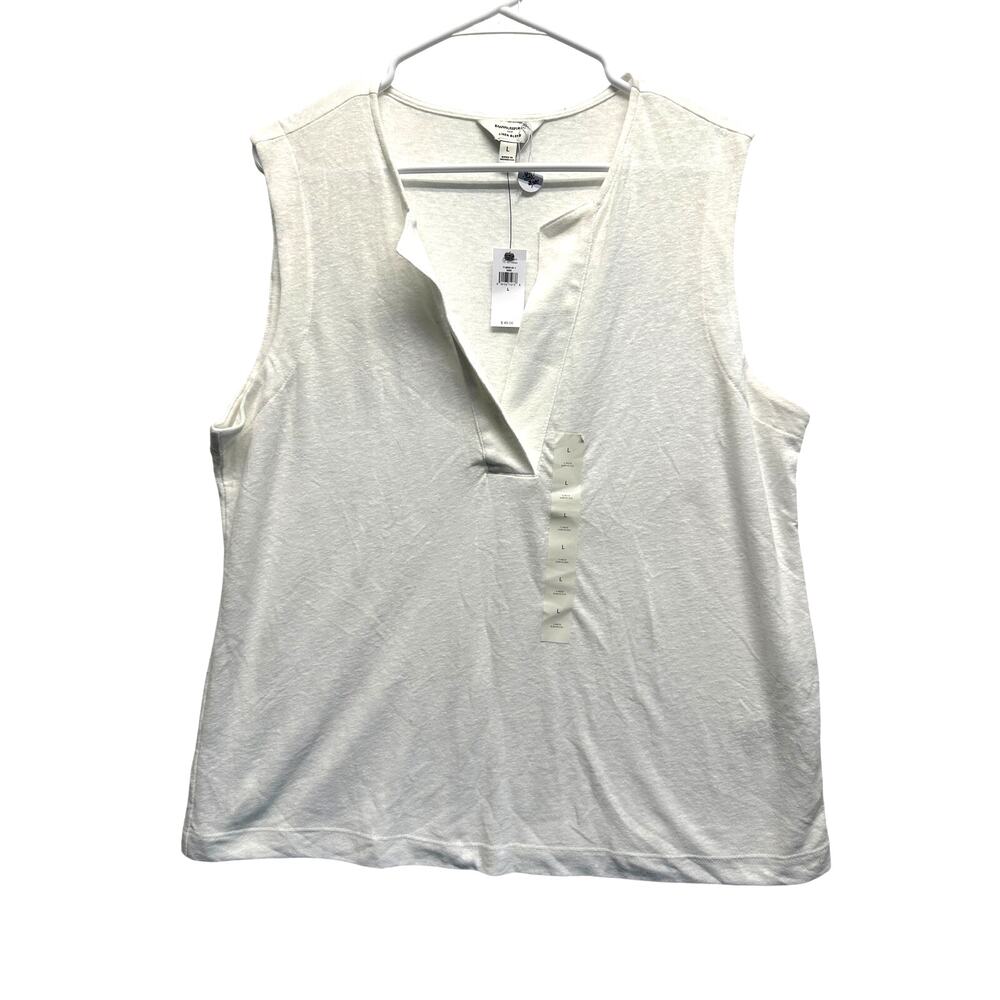 NWT Banana Republic Linen Blend V Neck Tank Top‎ Large